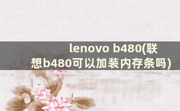 lenovo b480(联想b480可以加装内存条吗)